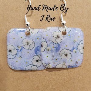Hand Made By J Rae Floral Earrings.  Style E 1057